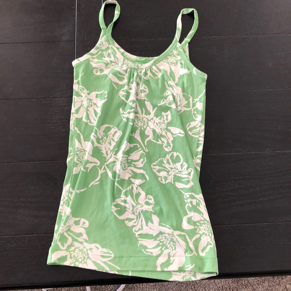 Green & white floral Banana Republic cami - Sz. S